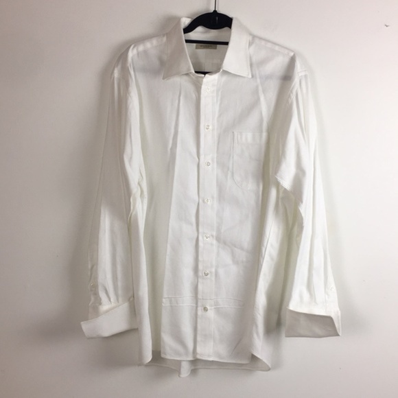 Burberry Other - Burberry White Textured Men Dress Shirt Size 16.5